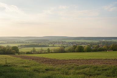 Erschlossenes Baugrundstück mit freiem Blick auf die Landschaft bei Duderstadt