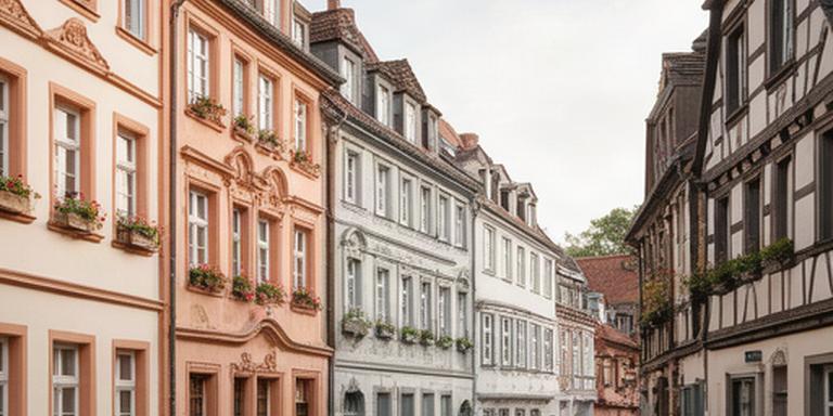 Historische Straße im Duderstädter Stadtkern mit gepflegten Wohnhäusern