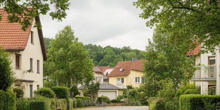 Grüne Wohnstraße in Kolligsbrunnen zwischen Duderstadt und Westerode