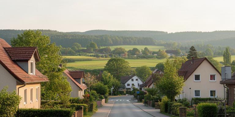 Ruhiger Umlandort bei Duderstadt mit Wohnhäusern und guter Straßenanbindung